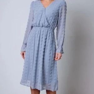 Baltic Born Pasley Blue Dot Midi Dress size small